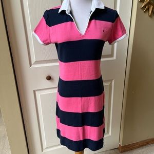 Pink/Navy Stripes Dress